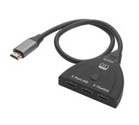 Switch compatibile HDMI 8K 60Hz Splitter KVM a 3 porte Hub 3 ingressi e 1 porta di uscita per DVD PC TV portatile