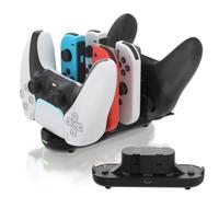 Switch Controller Caricabatterie per Nintendo Joy con ricarica, dock di ricarica Joy-con, 6 in 1 Controller di ricarica Dock Station compatibile Nintendo Switch/Pro Controller con cavo di ricarica e