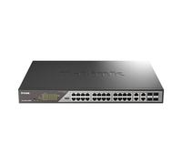 D-Link DSS-200G-28MPP Smart Switch Gigabit PoE++ per la videosorveglianza 28 Porte, con 24 porte PoE+ 1000BASE-T e 4 porte SFP, 802.3af/at/bt, budget PoE 518W, estensione 250 m, senza ventola, ONVIF
