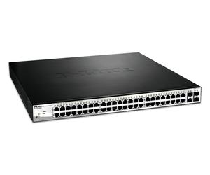 Switch D-Link semi-gestito 48 porte PoE Gigabit 370 W + 4 porte combinate Gigabit