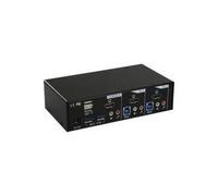 Switch da tavolo KVM - 2 vie - HDMI - Hub USB 3.0 - con audio