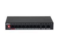 Switch Dahua PFS3010-8ET-96-V2 8 PoE Fast Ethernet + 2 Uplink Gigabit 5.6Gbps VLAN QoS