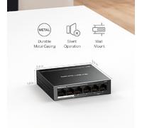 Switch Desktop 6 Porte (4+2) 10/100 con 4 PoE+ Mercusys MS106P Metallo