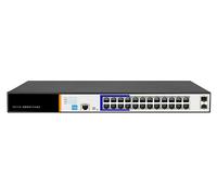 Link Switch Di Rete 24 Porte Gigabit Poe 300 Watt + 2 Porte Sfp E Una Porta Cons