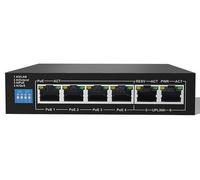 LINK LKSPOE6 Switch di Rete 6 Porte con 4 Porte 10/100 Poe + 2 Porte Up 10/100