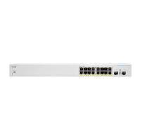 Switch di rete Cisco CBS220-16P-2G Gestito L2 Gigabit Ethernet [10/100/1000] Supporto Power over [PoE] Bianco (Cisco Business 220 Series - smart 16 x 10/100/1000 [PoE+] + 2 SFP [uplink] rack-mountable