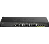 D-Link DGS-1250-28 Porte Gigabit Smart Managed Switch con 10G Uplinks, Nero