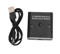 Switch di rete da 1000 Mbps, splitter Ethernet RJ45, commutatore bidirezionale a 1 ingresso e 2 uscite con custodia in lega di alluminio per la condivisione di un unico cavo tra