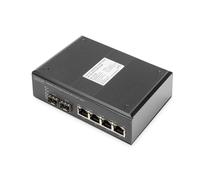 Switch di rete Digitus PoE Gigabit Ethernet a 4 porte, industriale, non gestito, 2 Uplink SFP [DS-51000-1]