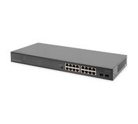 Switch di rete Digitus PoE multimodale non gestito Gigabit 16 porte + 2 SFP [DN-95347-1]