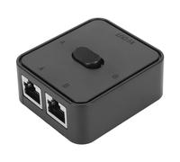 Switch di Rete Gigabit a 2 Porte, Alimentatore Ad Alta velocità di Trasmissione Non Necessario Fino a 1000 Mbps Adattatore di Rete Esteso Nero e Stabile, per Cat 5 Cat 5E