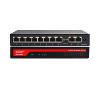 Switch di rete Gigabit Ethernet a 10 porte, switch LAN plug and play a 10 porte, 8 porte 100/1000 Mbps, splitter splitter, hub Ethernet senza ventola, desktop, non gestito, VLAN, per NVR, AP, Home