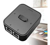 Switch di rete Gigabit switch a 2 porte, RJ45 rete Key-Press Switch Splitter Selector Box, Rete LAN Switch 2 Porte Network Hub Gigabit Switch 2 Porte Switch Tasti di Rete Switch Plug and Play