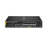 Switch di rete Hewlett Packard Enterprise Aruba 6100 12G Class4 PoE 2G/2SFP+ 139W Gestito L3 Gigabit Ethernet (10/100/1000) Supporto Power over (PoE) 1U Nero [JL679A#ABB]