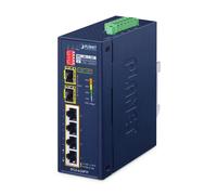 Switch di rete PLANET NetzwerkgerÃ¤te Non gestito Fast Ethernet [10/100] Supporto Power over [PoE] Blu (PLANET Industrial 4-Port 100TX+2-Port) [IFGS-624PTF]