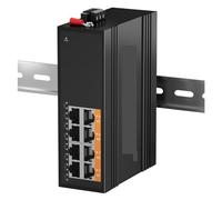 Switch di Rete, Switch Ethernet Di Rete Non Gestito Gigabit Industriale A 8 Porte 10/100/1000 Mbps Da -40 ℃ A +75 ℃ Guida DIN IP40 Custodia In Alluminio,Affidabile(8 Ports 1000Mpbs)