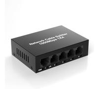 Switch di Rete Switch LAN 4 Porte 1000Mbps - Sdoppiatore LAN per Cat 5/5e/6/7/8, Hub Ethernet Partitore Ethernet Splitter RJ45 Gigabit Supporto 4 dispositivi condividono Internet contemporaneamente