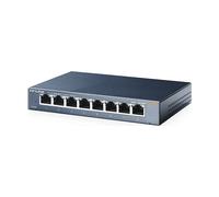 TP-Link TL-SG108 Switch 8 Porte Gigabit, 10/100/1000 Mbps, Plug & Play, 802.1p/DSCP QoS, IGMP Snooping, Involucro in Metallo Resistente, Installazione Facile, Tecnologia Green Ethernet, IEEE 802.3x