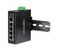 TRENDnet Switch industriale TI-E50, 5 porte Fast Ethernet RJ-45 guida DIN non gestito IP50
