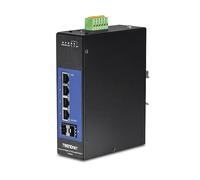 TRENDnet Switch industriale TI-G642I – 6 porte Gigabit L2 gestito (10/100/1000) DIN-Rail Nero