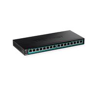 TRENDnet Switch PoE+ Gigabit a 16 porte, 16 porte Gigabit PoE+, fino a 30 W per porta, staffe per montaggio su rack 1U da 19" incluse, senza ventola, protezione a vita, nero, TPE-TG161H