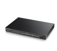 Switch di rete Zyxel GS1900-24HP Gestito Gigabit Ethernet [10/100/1000] 1U Nero (Zyxel v2 24-port GbE L2 PoE Smart rackmount 17