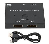 Switch DisplayPort 2x1/1x2 Switch DisplayPort 8K DP 1.4 Convertitore Splitter Bidirezionale 8K@30Hz 4K@120Hz per Sorgenti Multiple e Display. (8 MILA)