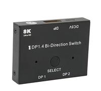 Switch DisplayPort Switcher DP 1.4 Bidirezionale 2x1/1x2, 8K@30Hz 5K@60Hz 4K@120Hz 2K@165Hz DP Switch, Supporto 3D e HDR, per Monitor, Laptop