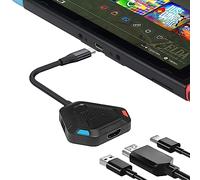 Switch Dock per Switch/Switch OLED,3 in 1 Switch TV Adattatore con 4K HDMI,USB 3.0 Port,Type C PD2.0,Portable Docking station per Switch/Switch OLED/Steam Deck/MacBook (Nero)