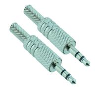 Switch Electronics 2 x Connettore Audio Maschio Stereo 3.5mm Metallico Saldato