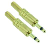 Switch Electronics 2 x Connettore Audio Mono Maschio 3,5mm Dorato Placcato