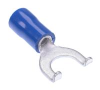 Switch Electronics 25 Pezzi Terminal Crimp Isolato Forcella Flangiata Blu 6.4mm