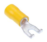 Switch Electronics 25 Pezzi Terminale Crimp Flangiato Isolato Giallo 3.7mm