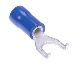 Switch Electronics 25 x Terminale Crimp Isolato Forcella Flangiato Blu 5.3mm