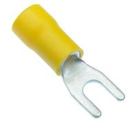 Switch Electronics 25 x Terminale Forchetta Isolato Giallo 4.3mm Crimp