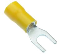 Switch Electronics 25x Terminali A Forchetta Crimp Isolati 5.3mm Gialli