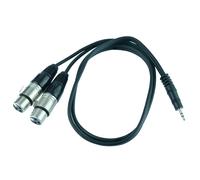 Switch Electronics 2m Cavo Audio 3,5mm Jack Stereo A 2 XLR Femmina Nera