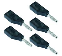 Switch Electronics 5 Pezzi Connettore Banana Test 4mm Impilabile Nero R8-19