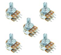 Switch Electronics 5 Pezzi Potenziometro Lineare 10KΩ Stereo 16mm Scanalato PCB