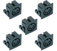 Switch Electronics 5 x Connettore Audio DIN Mini Presa PCB Nera a 5 Vie 5 Poli