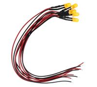 Switch Electronics 5x LED 5mm Arancione Diffuso Prewired 12V 20mA 20cm