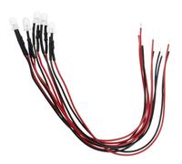 Switch Electronics 5x LED 5mm Bianco Precablaggiati Lente Diffusa 12V 20cm