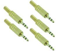 Switch Electronics Adattatore Connettore Jack Audio Stereo 3.5mm Oro 5 pz
