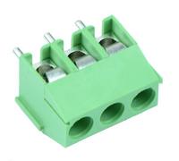 Switch Electronics Blocco Terminale Fisso 3 Vie 3 Poli PCB 3.5mm 10A 50 pz Verde