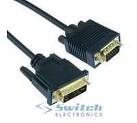 Switch Electronics Cavo Adattatore VGA a DVI-A Per Monitor PC 1m 2m 3m 5m