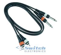 Switch Electronics Cavo Audio 2x Jack Mono 6.35mm - 2x RCA Maschio 1m/1.5m/3m/5m