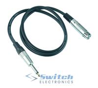 Switch Electronics Cavo Audio 6.35mm 1/4" Mono Jack Plug A XLR Femmina 1m/3m/5m