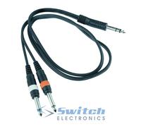 Switch Electronics Cavo Jack Stereo 6.35mm Da 2 x Jack Mono 6.35mm, 1m-5m