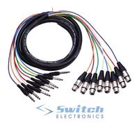 Switch Electronics Cavo Snake Estensione Audio 8 Vie XLR / 6.35mm
