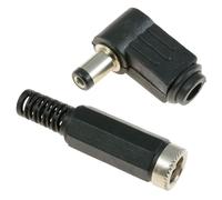 Switch Electronics Connettore DC Angolo Retto 2x 2.1mm x 5.5mm Maschio+Femmina